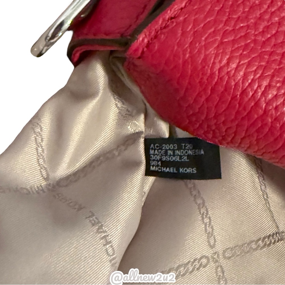 Michael Kors Medium Evie Flap Shoulder Bag Bright Red (pink) HP - Picture 10 of 14